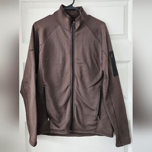 Mens MARMOT fleece polartec Zip Up Jacket Size Medium Color Brown